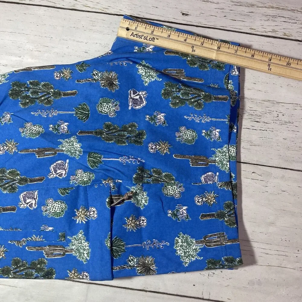 The North Face Shorts Mens XXL Blue Cactus Print Super Sonic Class V Belted NWT